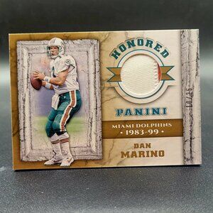 DAN MARINO 2017 Panini Football Honored Swatches Prime Patch Relic 10/25 SSP HOF
